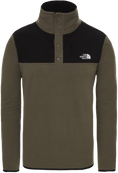 Tka Glacier Snap-Neck Fleece Pullover - Taupe Green/Tnf Black